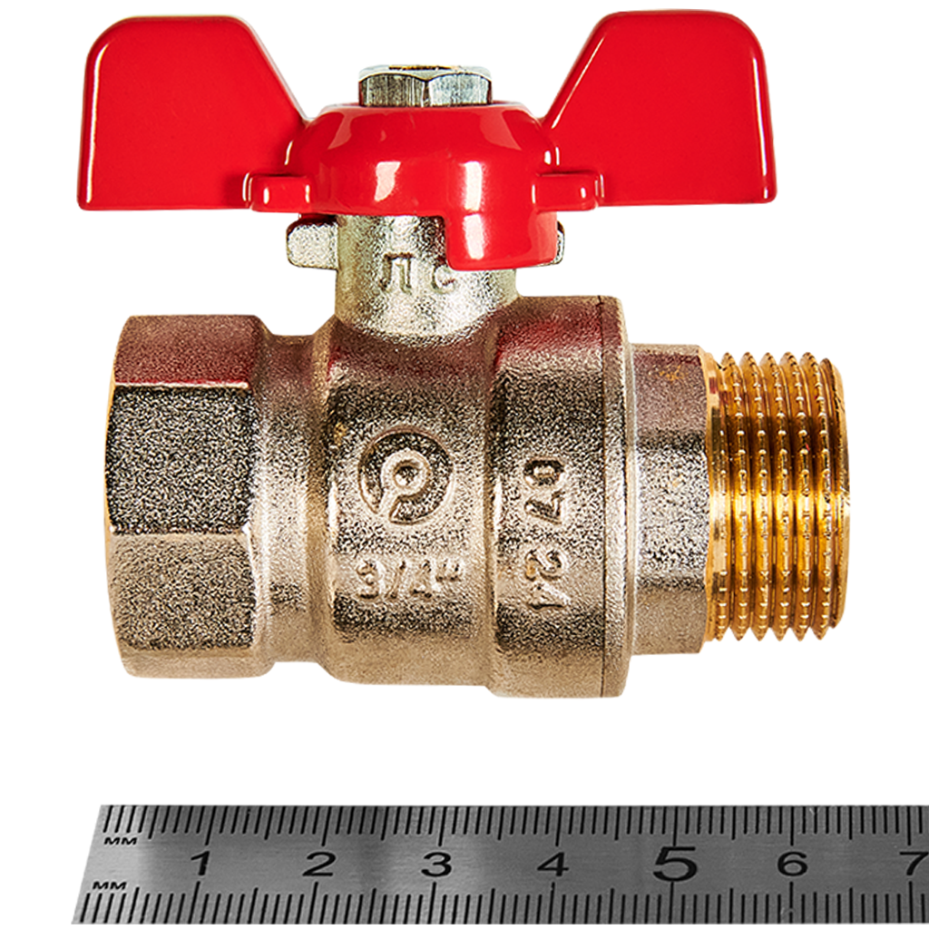 Кран шаровый ВН 3/4" ROMMER (бабочка)
