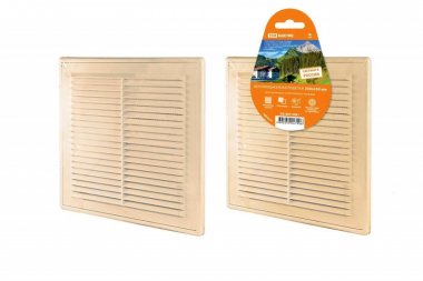 Решетка с москитной сеткой 250х250 беж. TDM