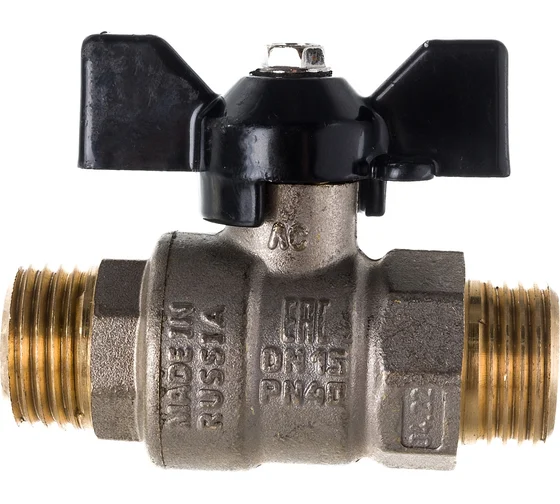 Кран шаровый НН 1/2" LD Россия (бабочка)