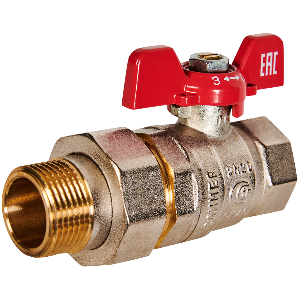 Кран шаровый американка 3/4" ROMMER (бабочка)