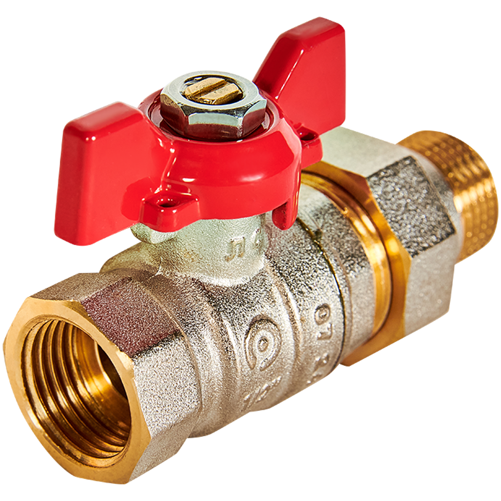 Кран шаровый американка 1/2" ROMMER (бабочка)